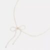 Perle-sløyfe-choker