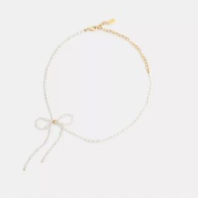 Perle-sløyfe-choker