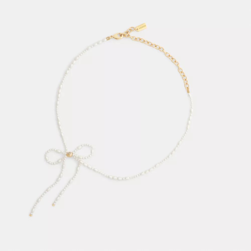 Perle-sløyfe-choker
