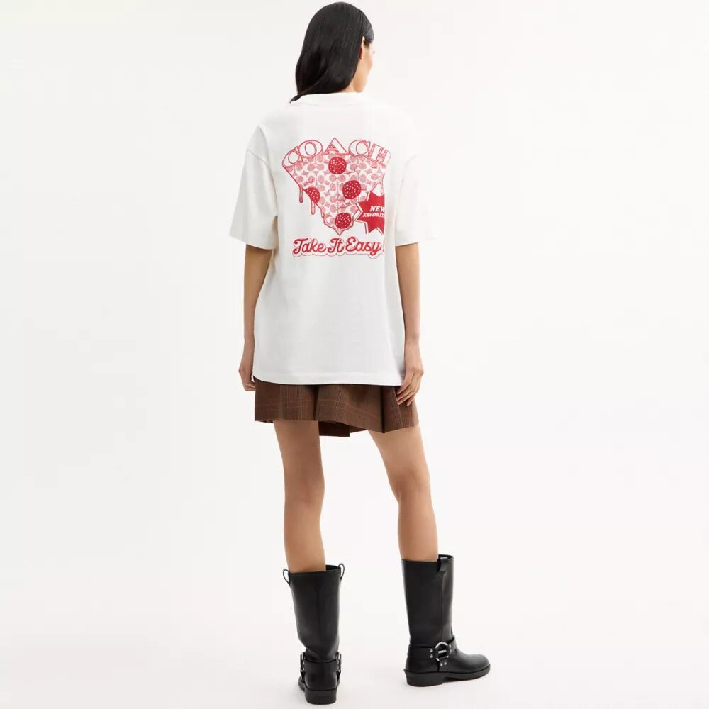 Pizza Relaxed T-shirt i økologisk bomull