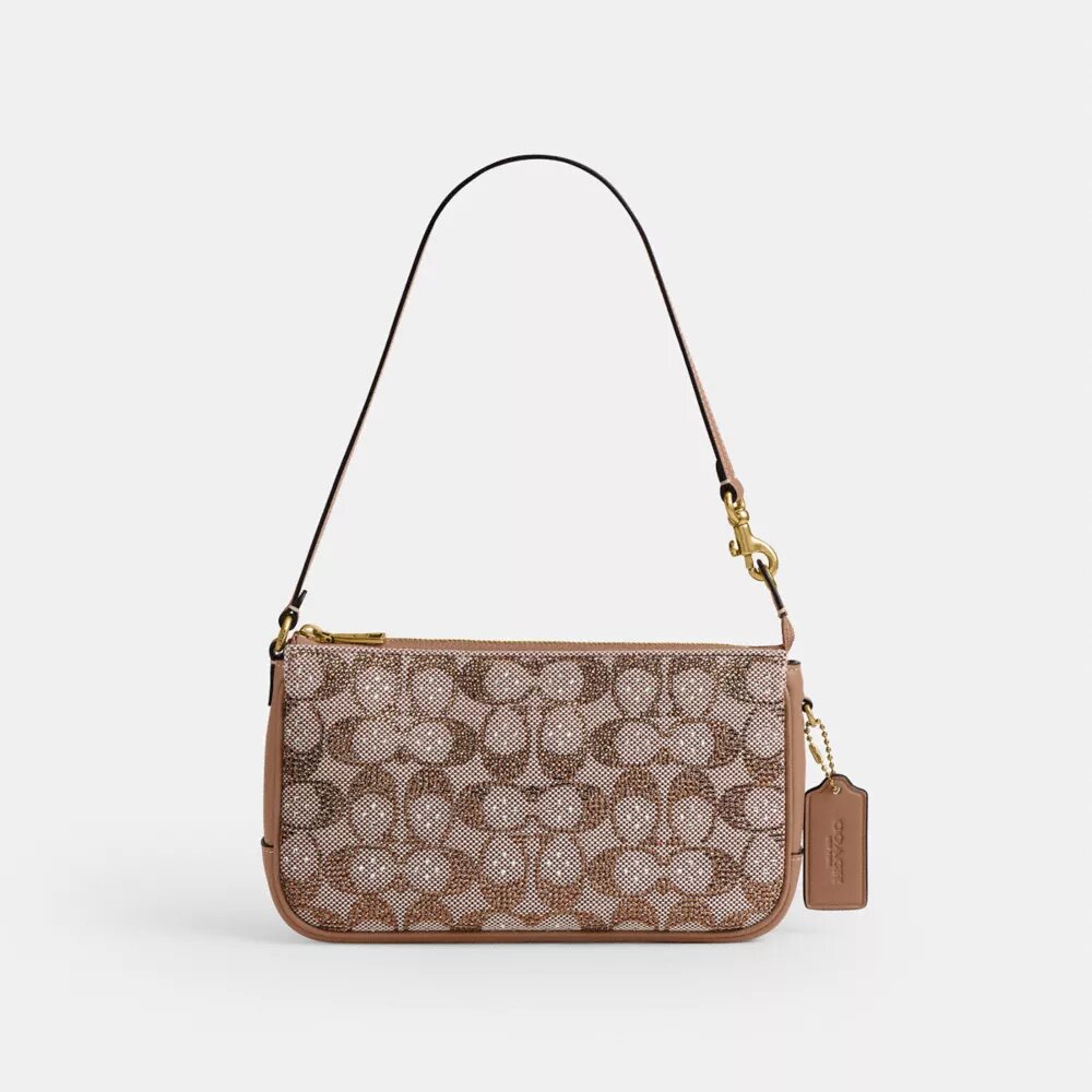 Plaza-veske i Crystal Signature-jacquard