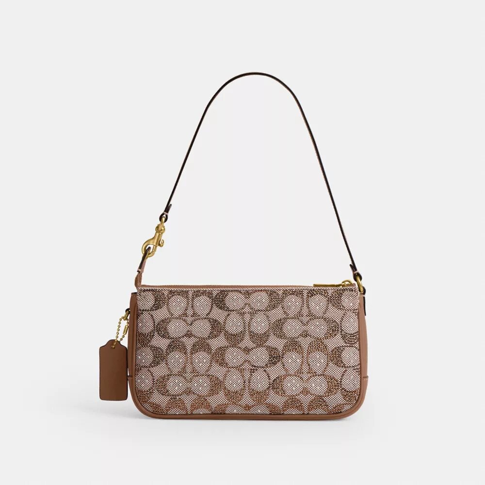 Plaza-veske i Crystal Signature-jacquard