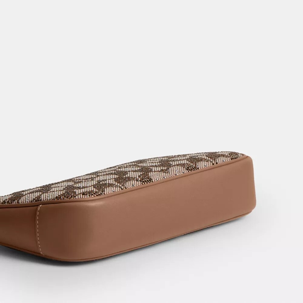 Plaza-veske i Crystal Signature-jacquard