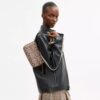 Plaza-veske i Crystal Signature-jacquard