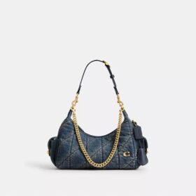 Pocket Juliet-veske 30 i regenerativ bomullsdenim med vattering