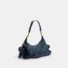 Pocket Juliet-veske 30 i regenerativ bomullsdenim med vattering