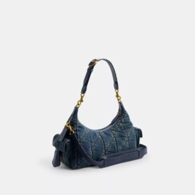 Pocket Juliet-veske 30 i regenerativ bomullsdenim med vattering