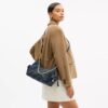 Pocket Juliet-veske 30 i regenerativ bomullsdenim med vattering