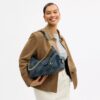 Pocket Juliet-veske 30 i regenerativ bomullsdenim med vattering