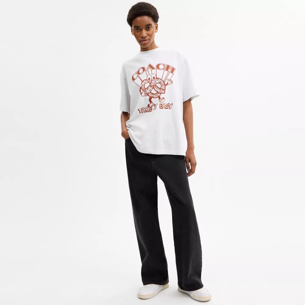 Pretzel Relaxed T-shirt i økologisk bomull
