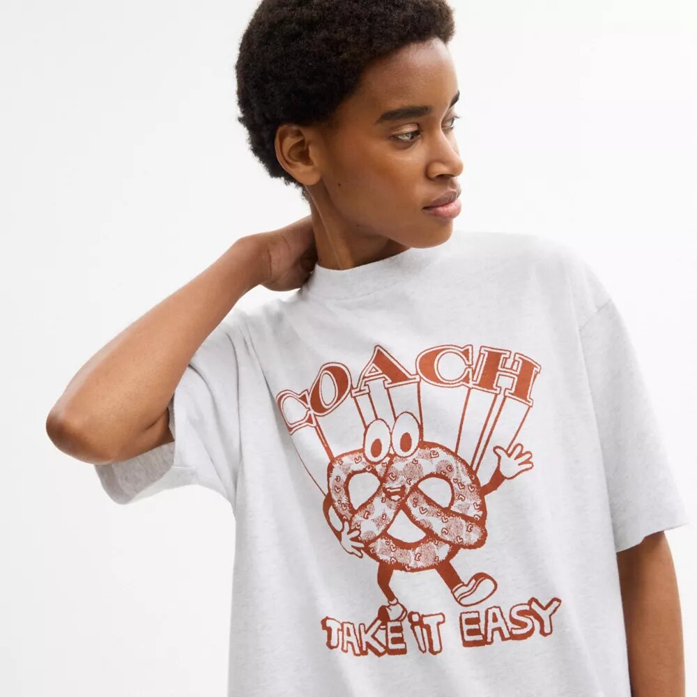 Pretzel Relaxed T-shirt i økologisk bomull
