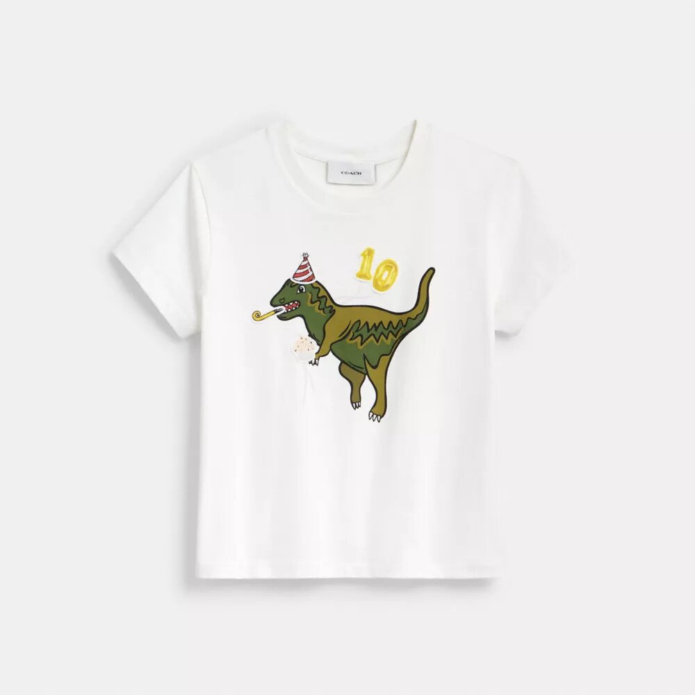 Rexy 10-årsdag T-shirt i 90-tallsstil i økologisk bomull