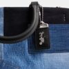 Rogue-vesker med patchwork av gjenbrukt denim