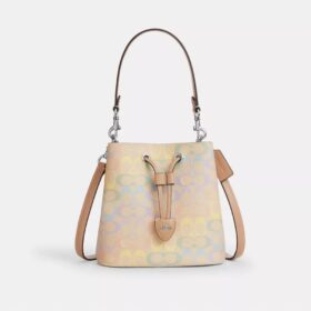 Rowan-bucketbag i Rainbow Signature Canvas