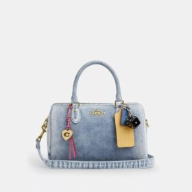 Rowan-skolesekk i «Loved Denim» med anheng