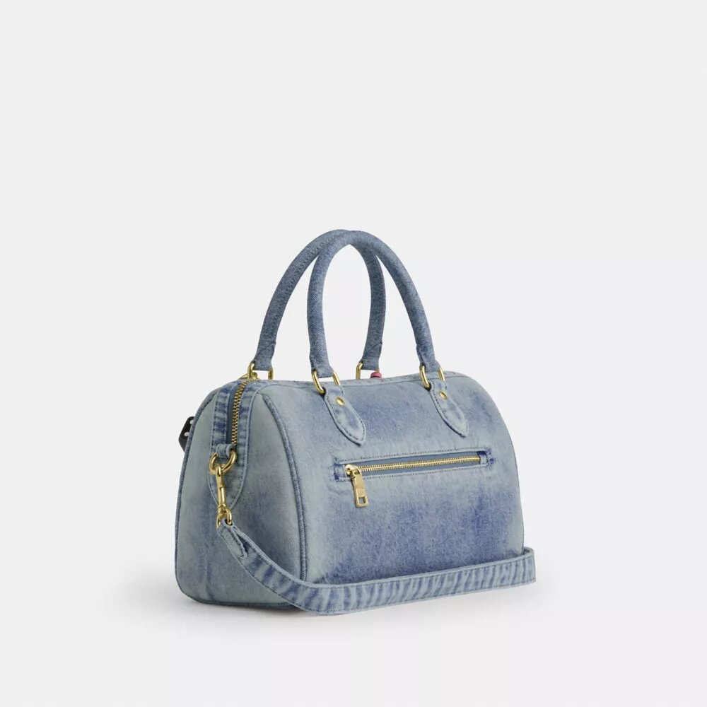 Rowan-skolesekk i «Loved Denim» med anheng