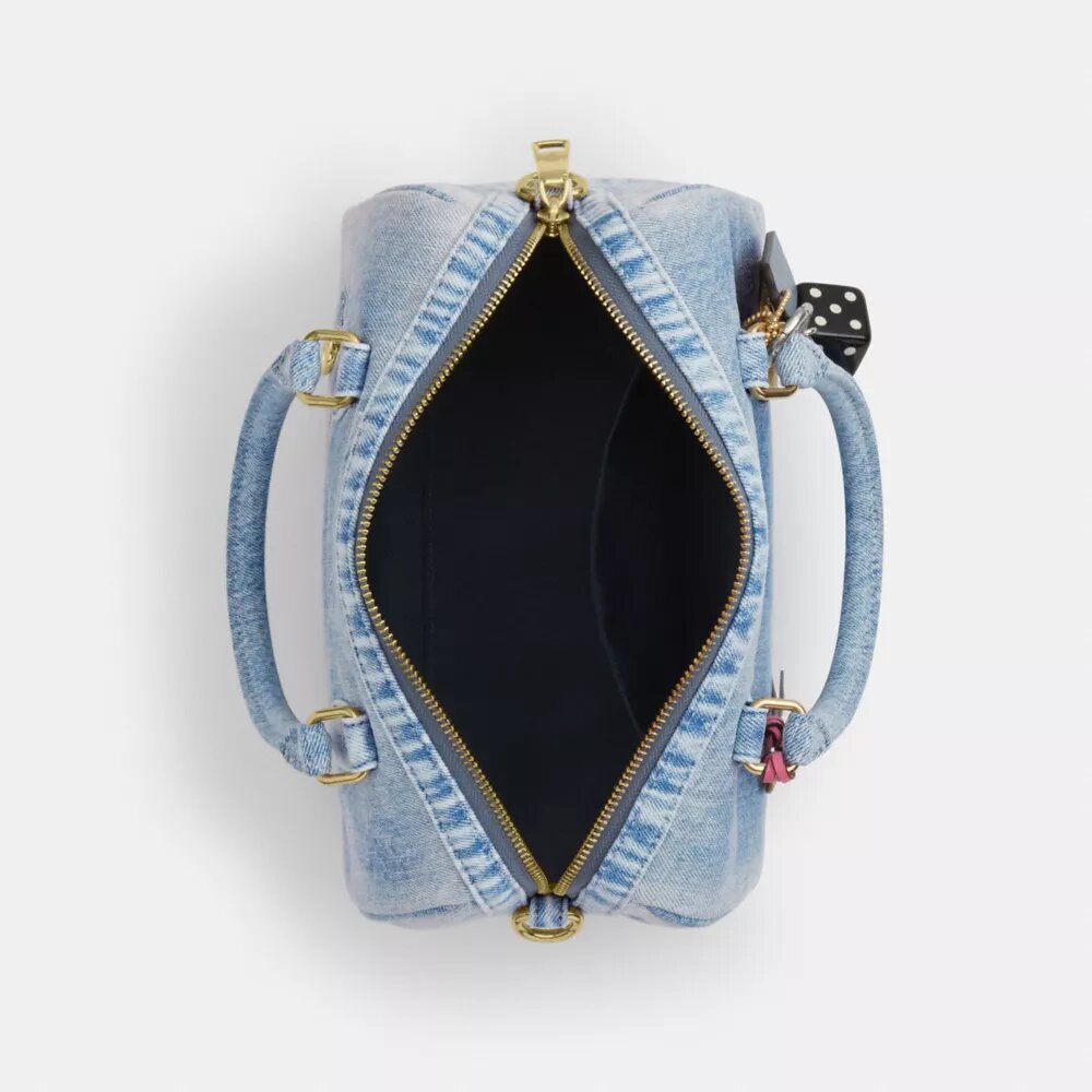 Rowan-skolesekk i «Loved Denim» med anheng