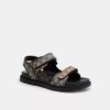 Sandal med to stropper i vår karakteristiske jacquard