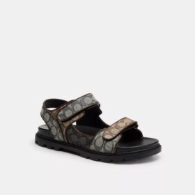Sandal med to stropper i vår karakteristiske jacquard