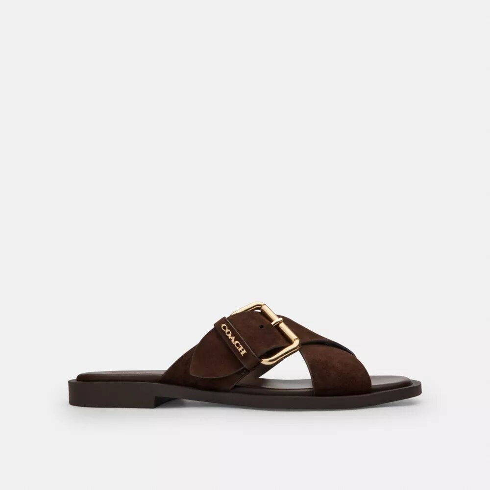 Sandaler med kryssende spenne