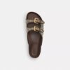 Sandaler med to spenner i vår karakteristiske jacquard