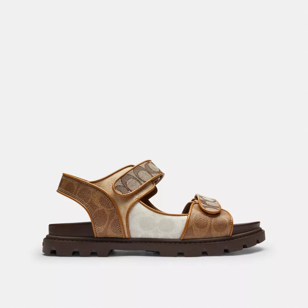 Sandaler med to stropper i signaturdesign
