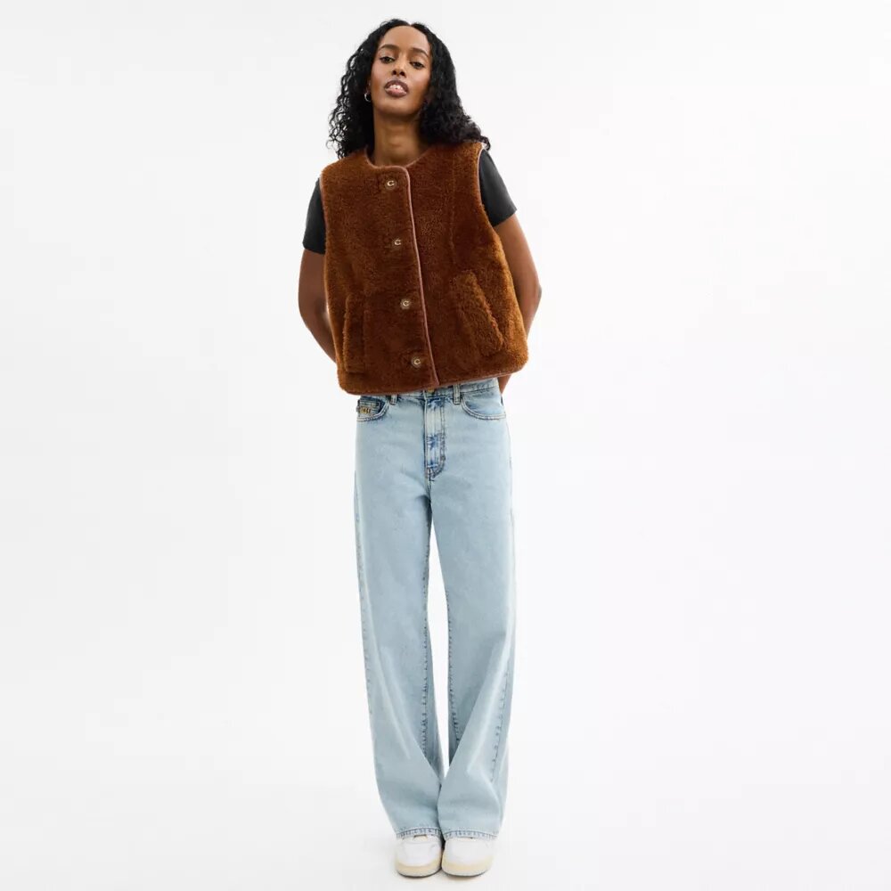 Shearling-vest