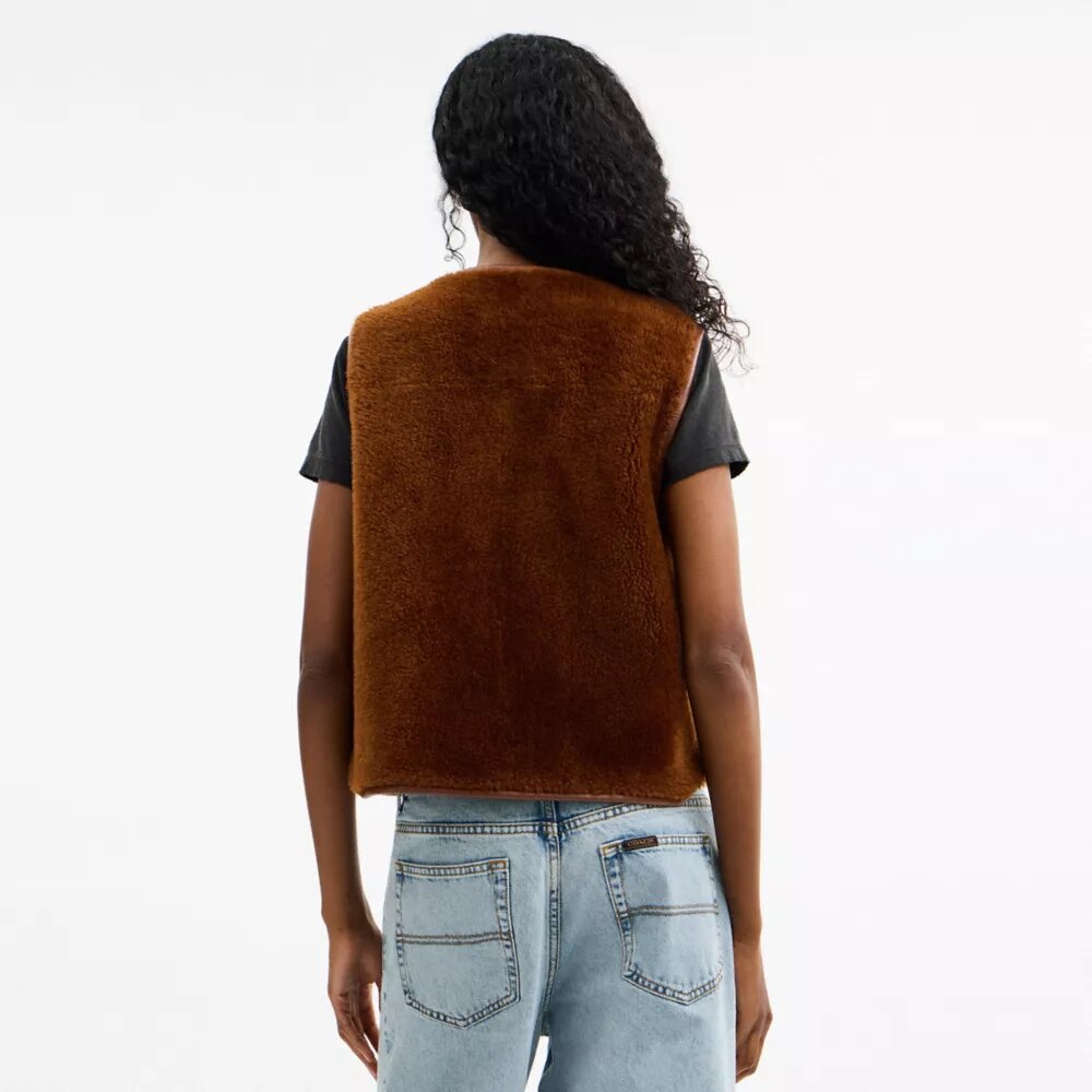 Shearling-vest