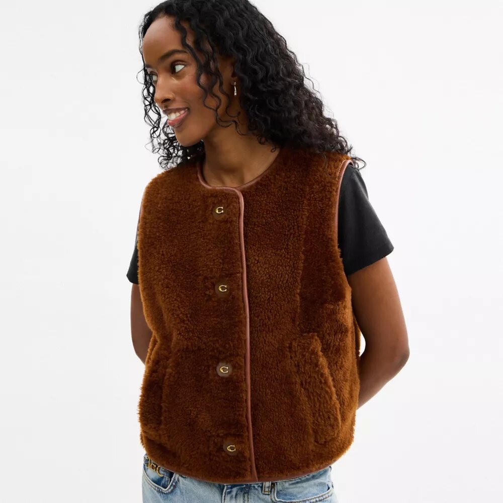 Shearling-vest