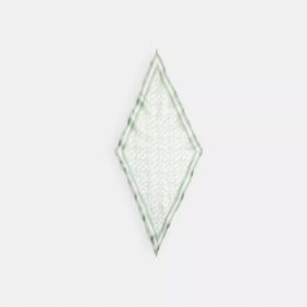 Signatur-silkesjal med diamantmønster