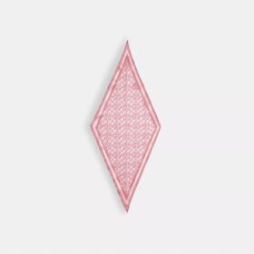 Signatur-silkesjal med diamantmønster