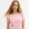 Signatur-T-shirt med ringersøm i økologisk bomull
