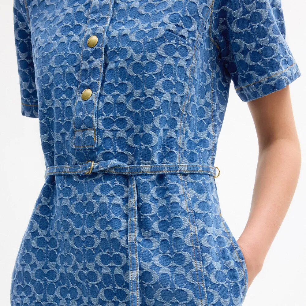 Signature-denimkjole i økologisk bomull