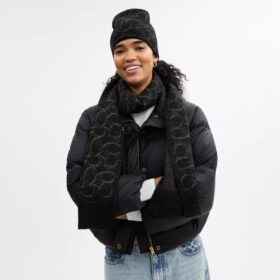 Signature Metallic-gavesett med lue og skjerf