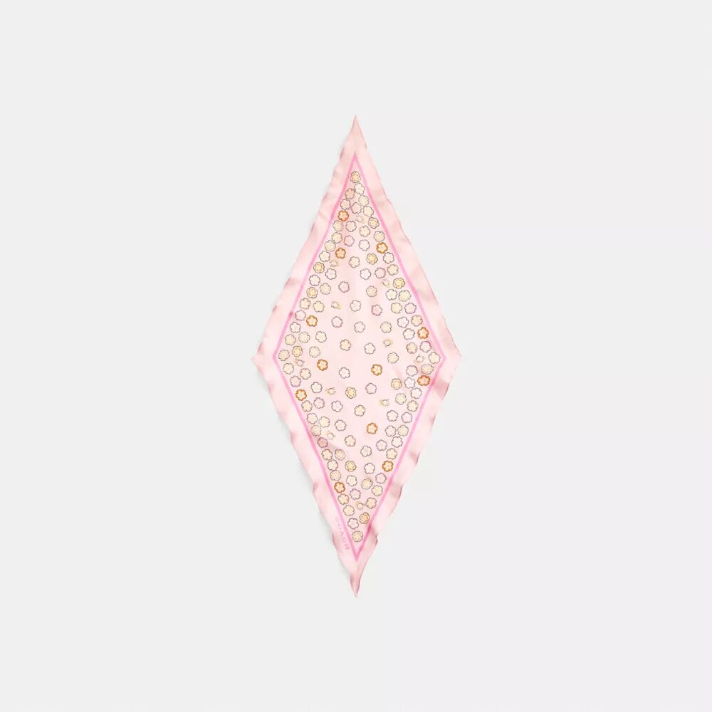 Silke-diamantsjal med «Waterfall Tea Rose»-mønster