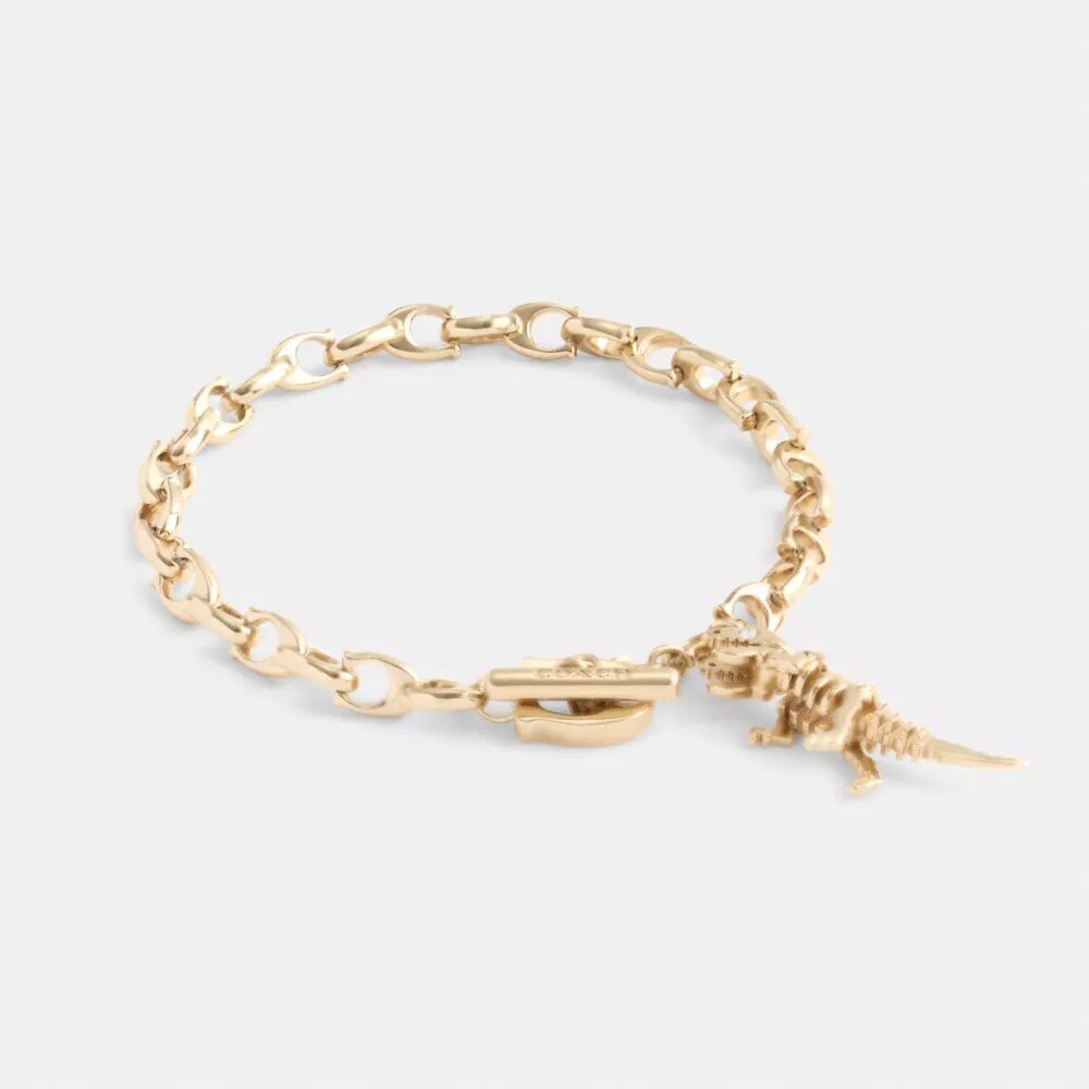 Skeletal Rexy-armbånd med signaturkjede