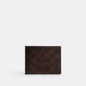 Slank lommebok i Signature Canvas