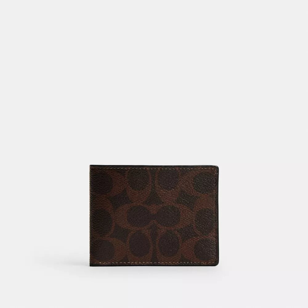 Slank lommebok i Signature Canvas