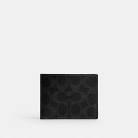 Slank lommebok i Signature Canvas