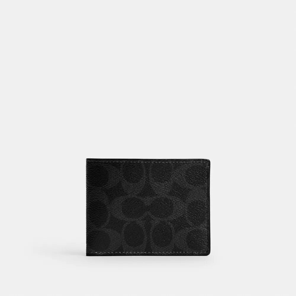 Slank lommebok i Signature Canvas