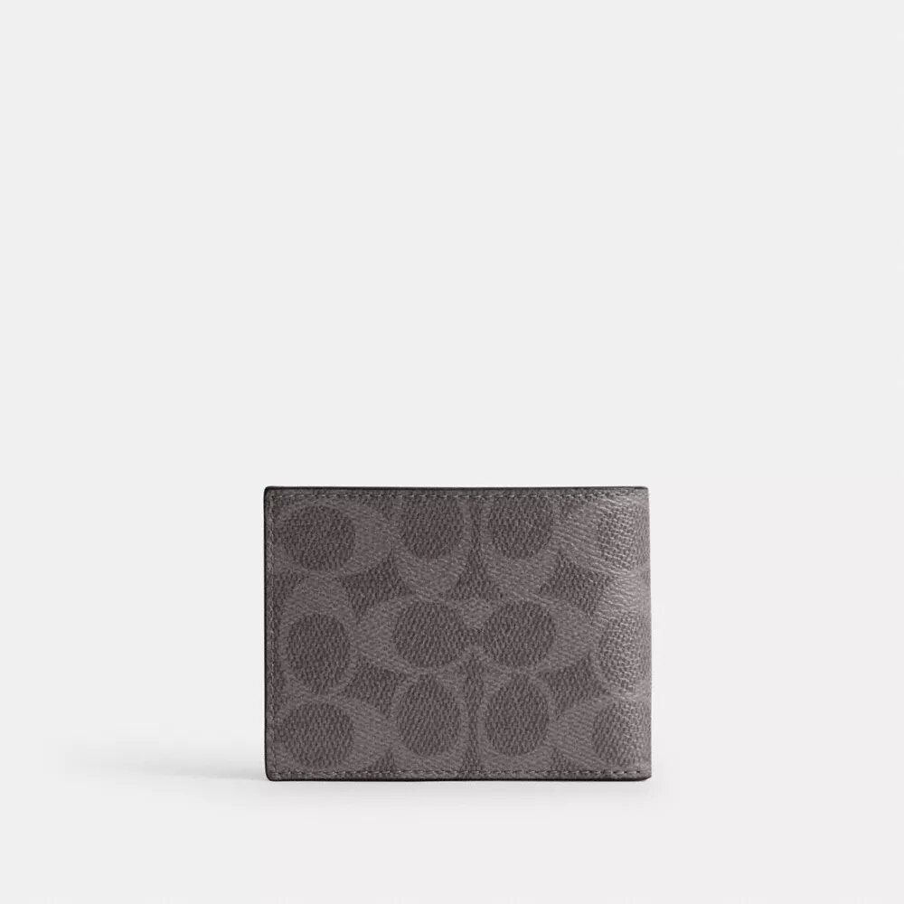 Slank lommebok i Signature Canvas