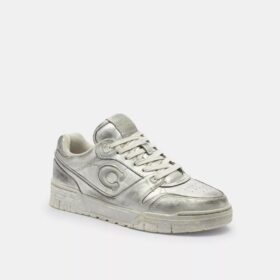 Soho-sneakers i slitt metallisk skinn