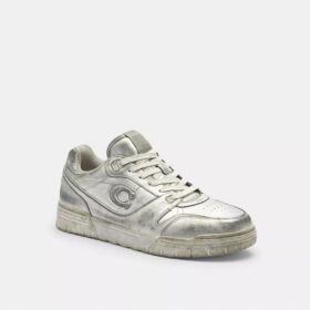 Soho-sneakers i slitt metallisk skinn