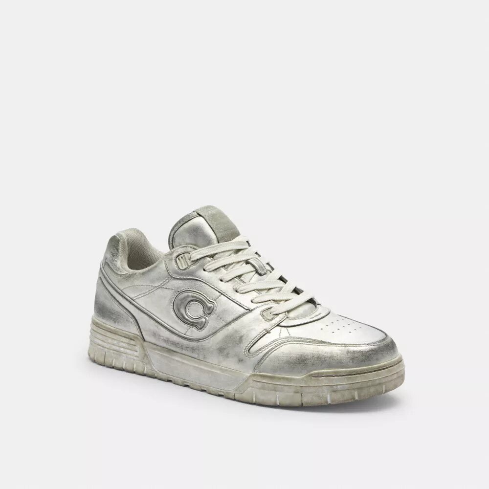 Soho-sneakers i slitt metallisk skinn