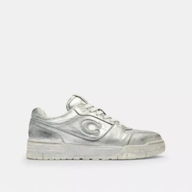 Soho-sneakers i slitt metallisk skinn
