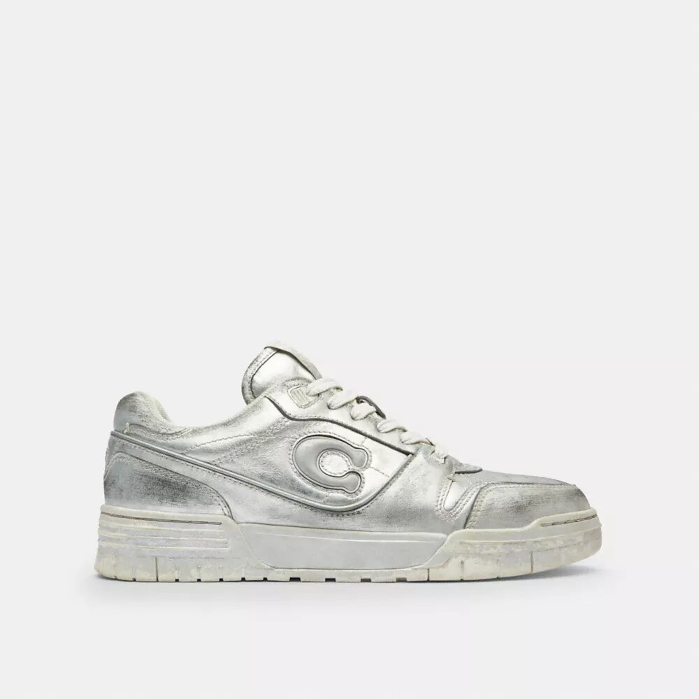 Soho-sneakers i slitt metallisk skinn
