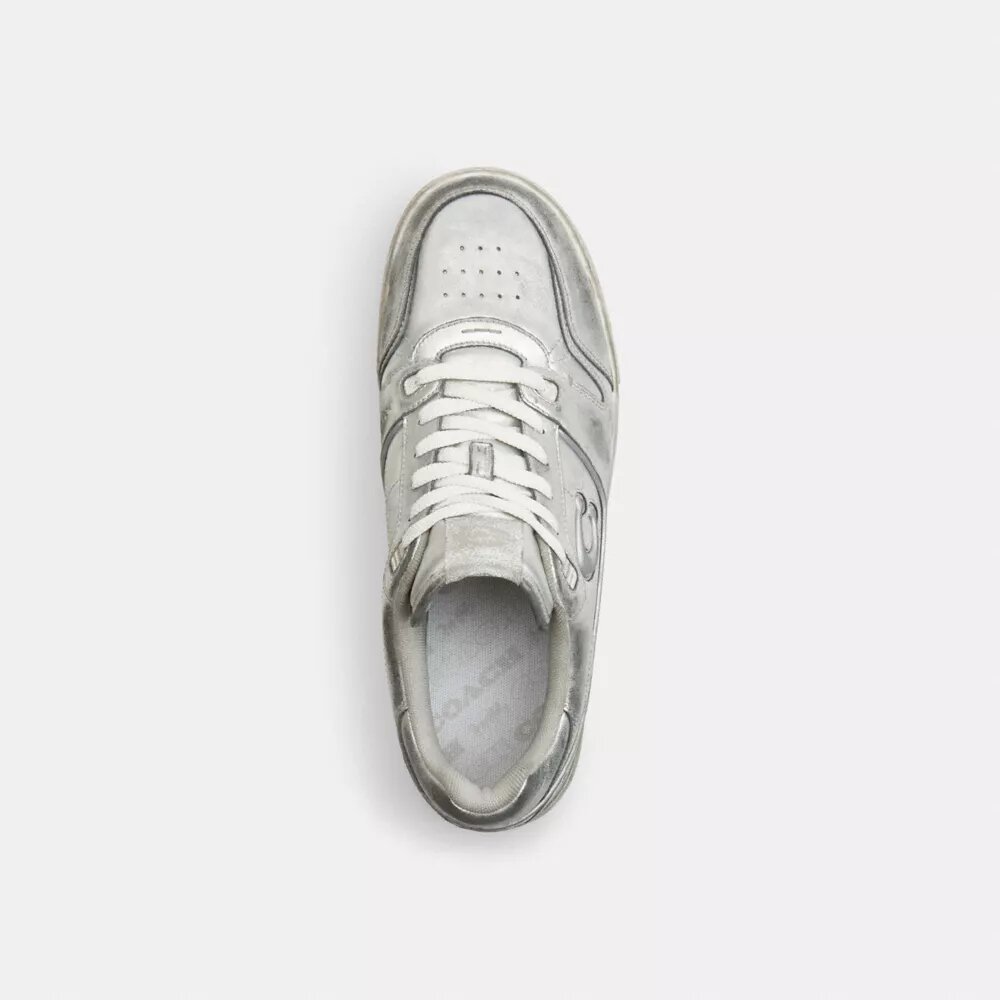 Soho-sneakers i slitt metallisk skinn