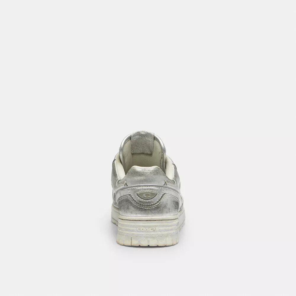 Soho-sneakers i slitt metallisk skinn