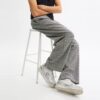 Soho-sneakers i slitt metallisk skinn