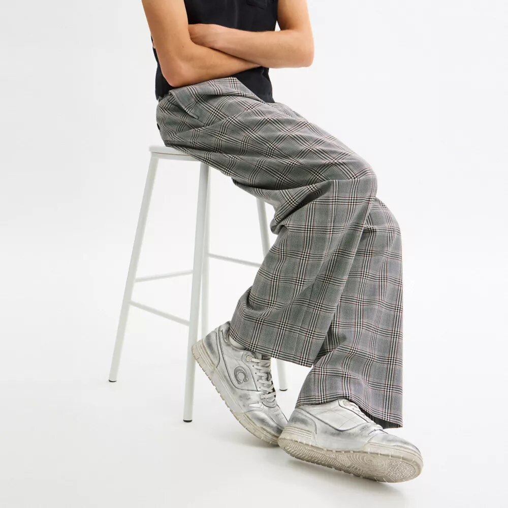 Soho-sneakers i slitt metallisk skinn